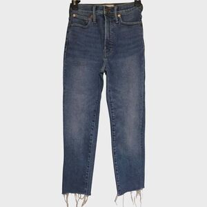 MADEWELL The Perfect Vintage Jeans Cropped Raw Hem Womens Size 25 Petite